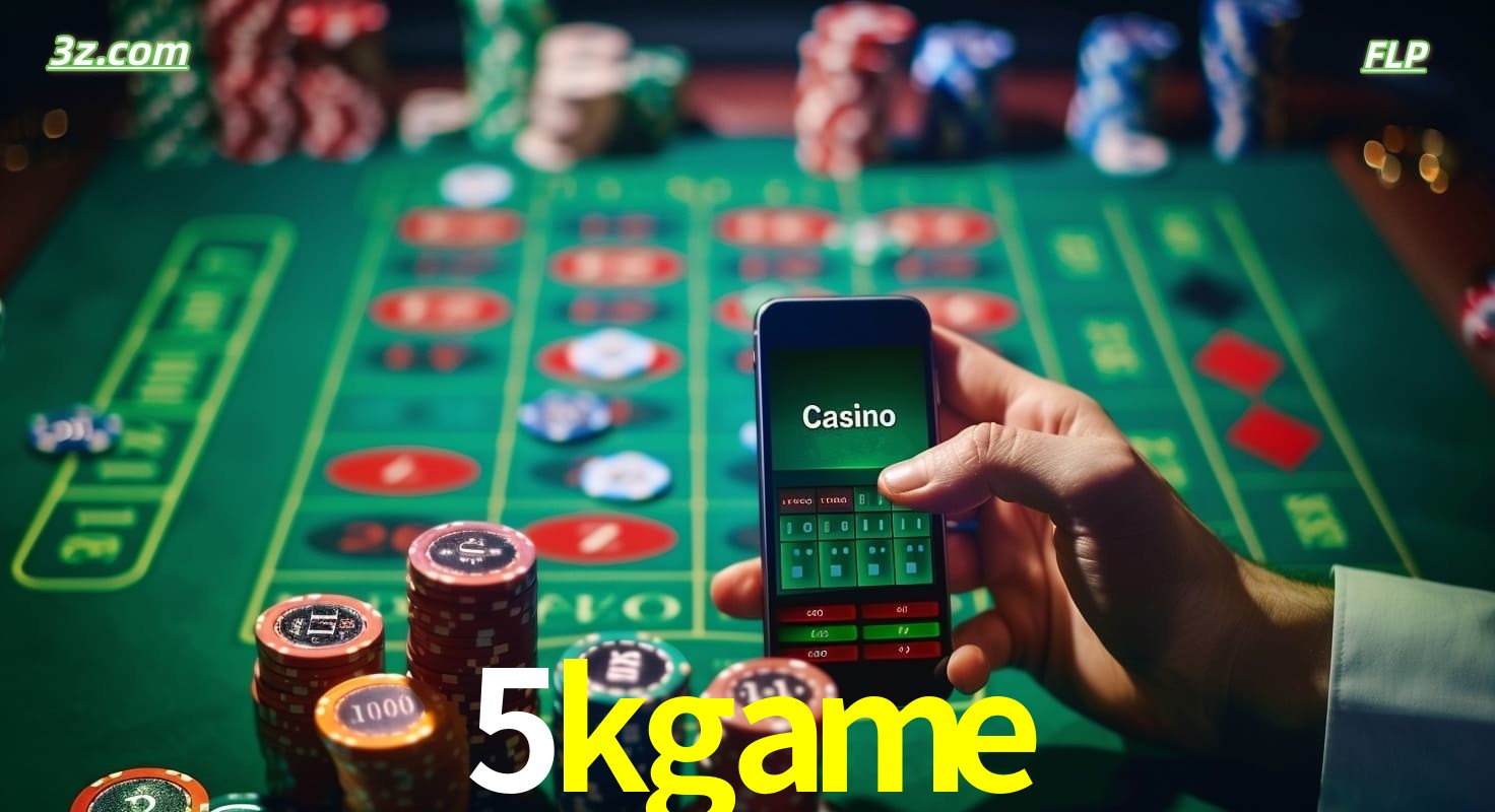 Cassino online móvel 5kgame com apostas em roleta e fichas de pôquer